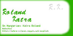 roland katra business card